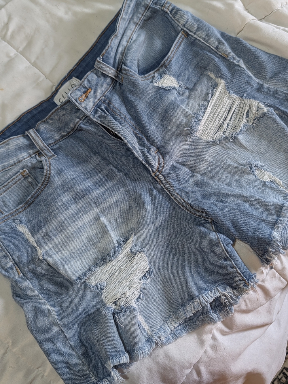 CELLO Light Blue Denim Short - Size L (12)